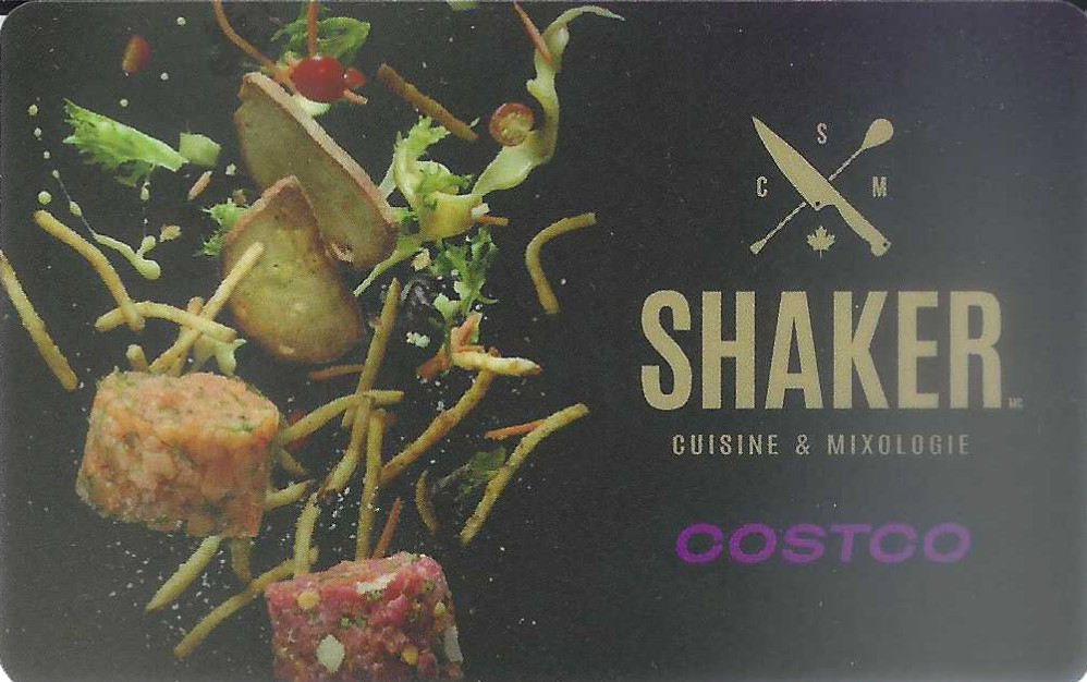 Carte cadeau de chez Shaker